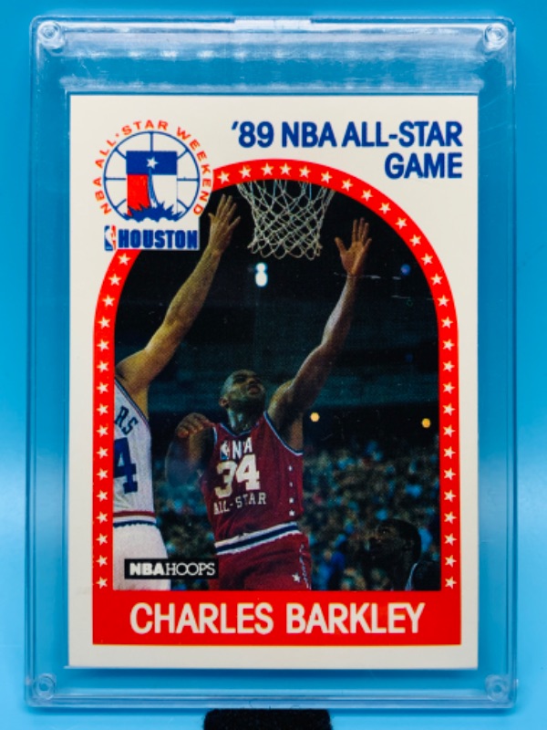 Photo 1 of 279574…  nba hoops Charles Barkley  1989  all star game card 96 in hard plastic case 