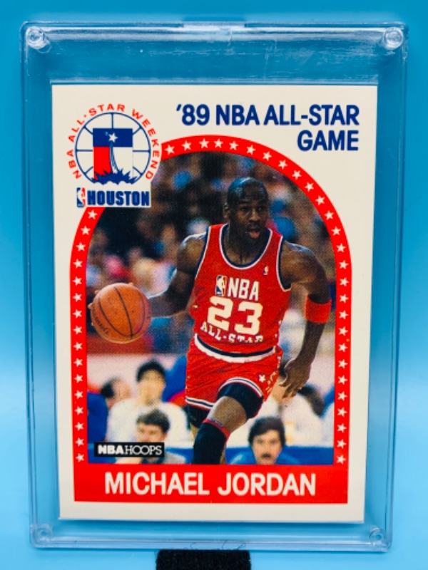 Photo 1 of 279578… nba hoops Michael Jordan 1989  all star game card 21 in hard plastic case 