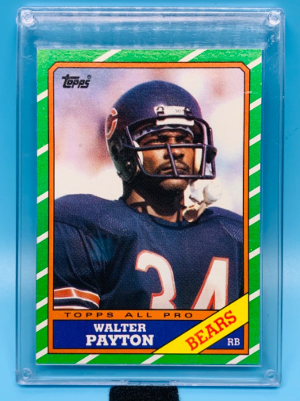 Photo 1 of 279589…topps 1986 Walter Payton card 11 in hard plastic case 