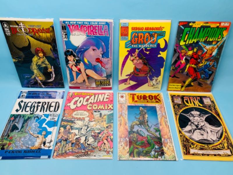 Photo 1 of 279667… 8 comics all number ones in plastic sleeves 