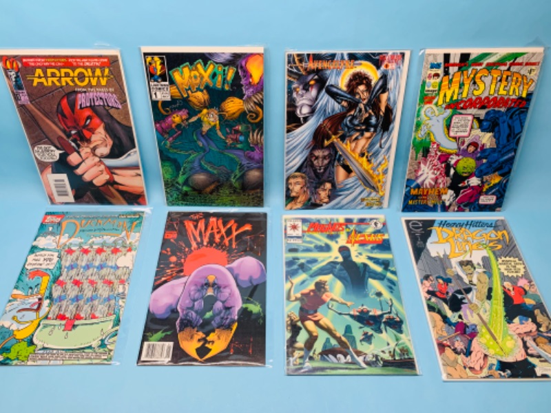 Photo 1 of 279672… 8 comics all number ones in plastic sleeves 