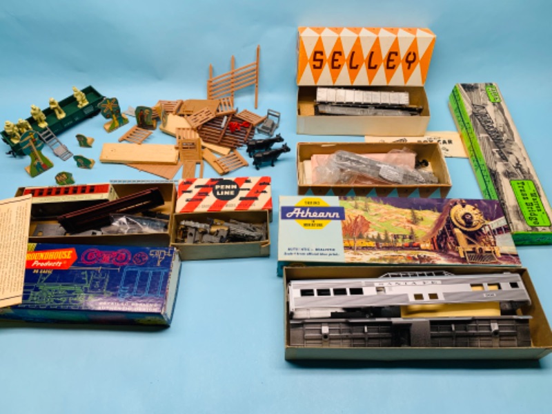 Photo 1 of 279682…vintage train cars, kits, and pieces- some parts may be missing 