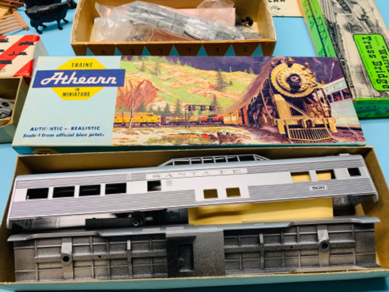 Photo 1 of 279682…vintage train cars, kits, and pieces- some parts may be missing 