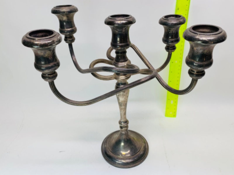 Photo 1 of 279708… vintage tarnished candelabra 