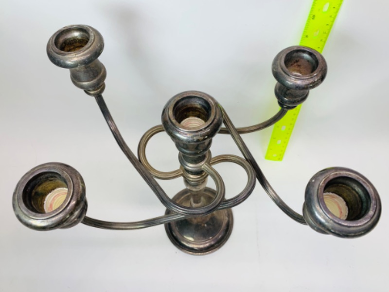 Photo 2 of 279708… vintage tarnished candelabra 