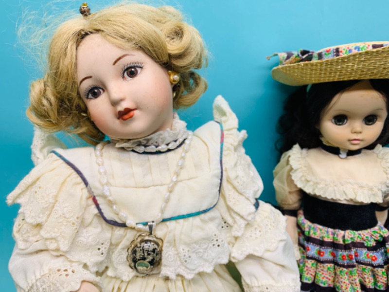 Photo 2 of 279716…vintage dolls, 3 are porcelain 