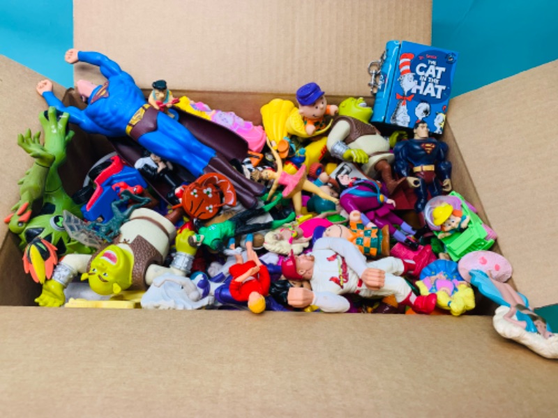 Photo 1 of 279721…180+ Mostly vintage McDonald’s happy meal toys in 16 x 10 x 8 box 