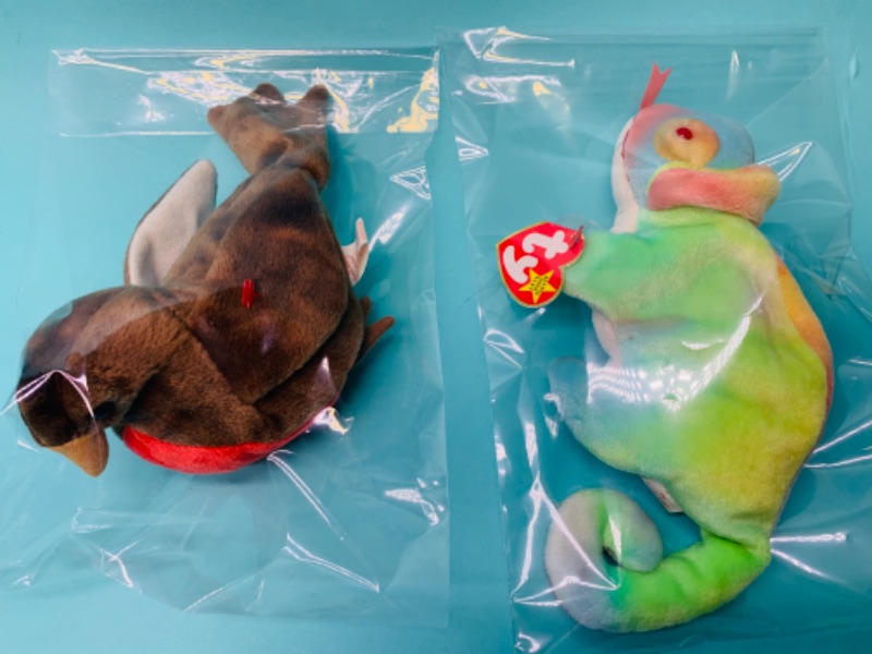 Photo 1 of 279728…2 ty beanie babies in plastic bags 