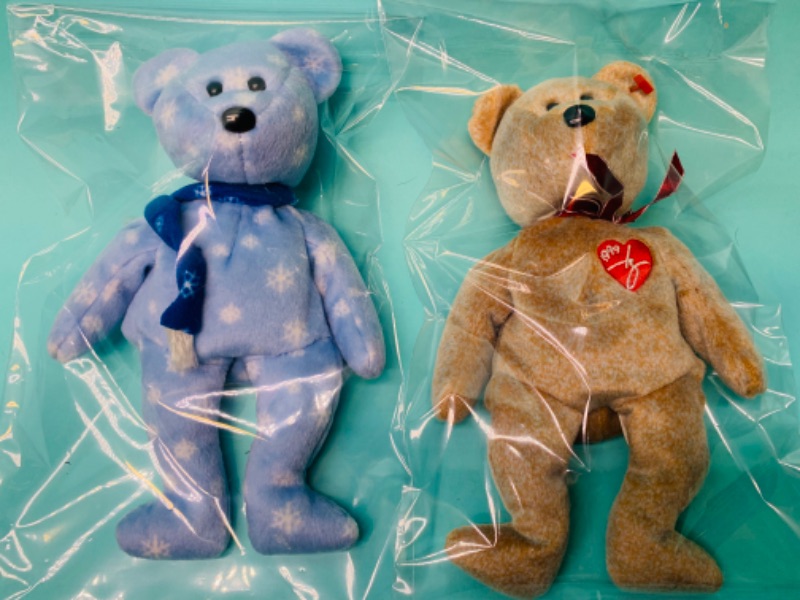 Photo 1 of 279729… 2 ty beanie babies in plastic bags 