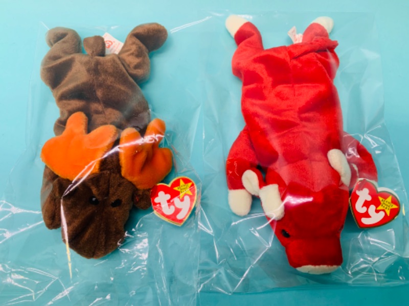 Photo 1 of 279730… 2 ty beanie babies in plastic bags 