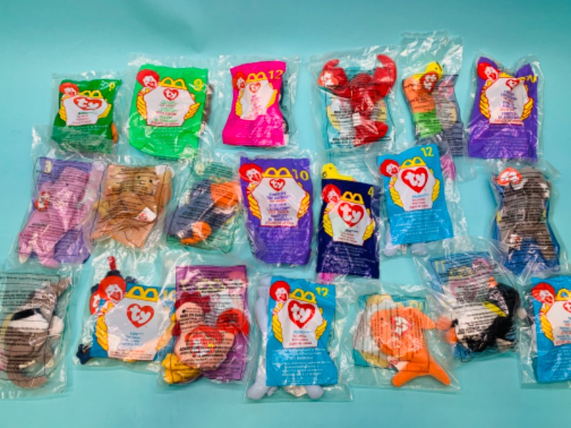 Photo 1 of 279738…20 vintage McDonald’s TY beanie babies happy meal toys in packages 