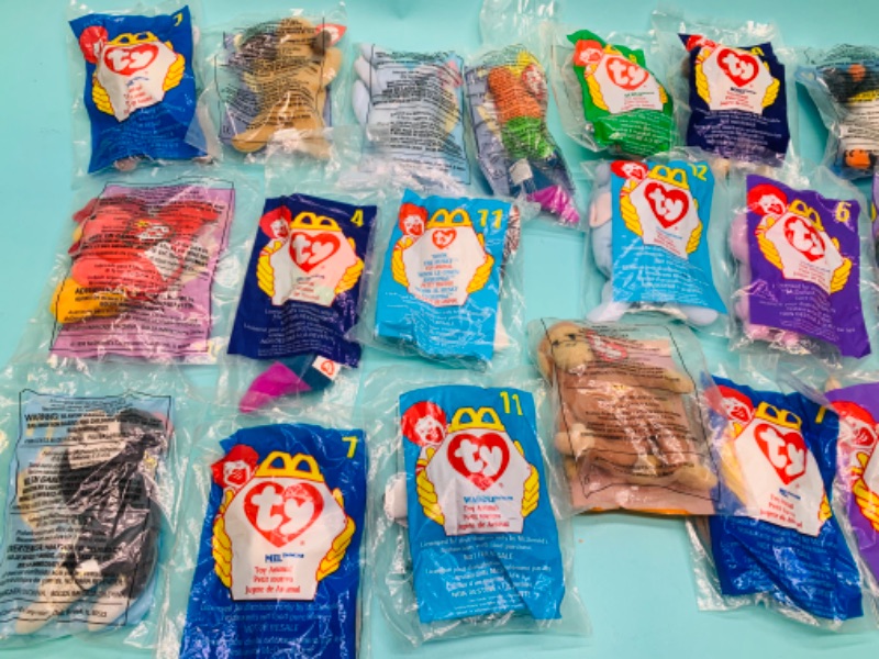 Photo 3 of 279739…20 vintage McDonald’s TY beanie babies happy meal toys in packages 