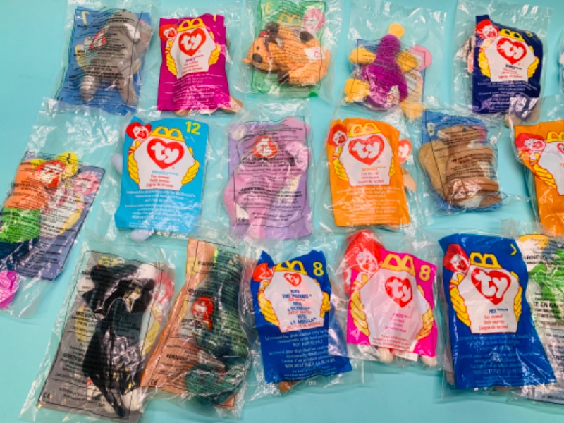 Photo 3 of 279741…20 vintage McDonald’s TY beanie babies happy meal toys in packages 