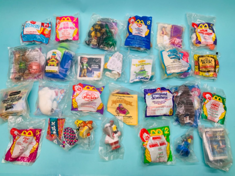 Photo 1 of 279742…25 vintage McDonald’s happy meal toys in packages 