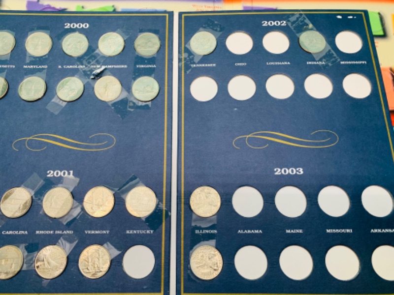 Photo 3 of 279744…44 collectible state quarters in state books equaling $11.00 in quarters included - finish the book 
