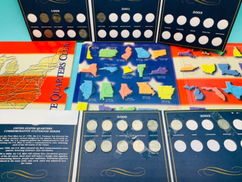Photo 5 of 279744…44 collectible state quarters in state books equaling $11.00 in quarters included - finish the book 