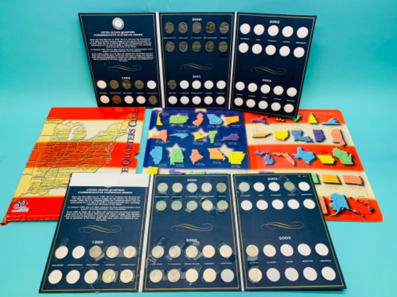 Photo 1 of 279744…44 collectible state quarters in state books equaling $11.00 in quarters included - finish the book 