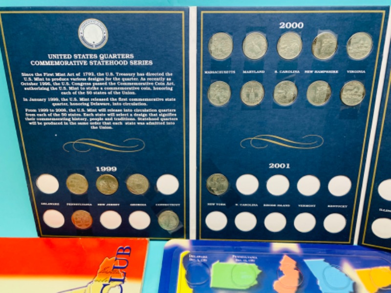 Photo 2 of 279744…44 collectible state quarters in state books equaling $11.00 in quarters included - finish the book 