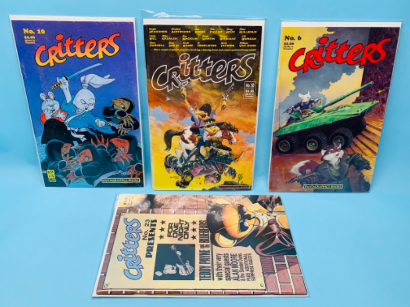 Photo 1 of 279762…4 critters comics in plastic sleeves 