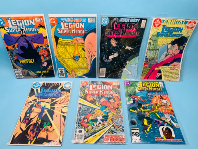 Photo 1 of 279764…7 legion of superheroes comics in plastic sleeves