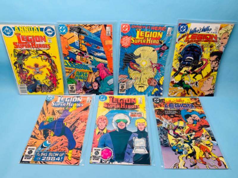 Photo 1 of 279765…7 legion of superheroes comics in plastic sleeves