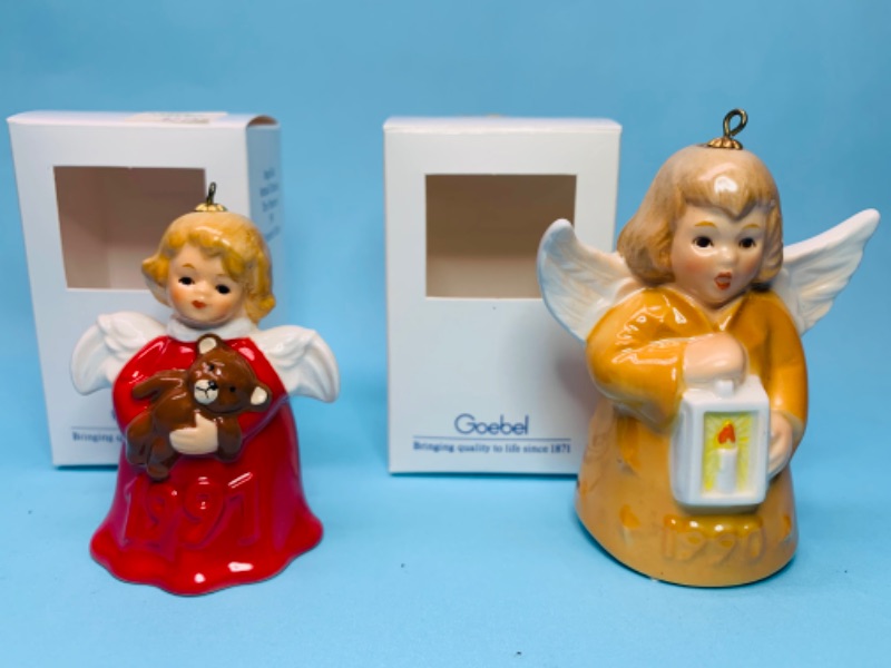 Photo 1 of 279800…2 Goebel angel bell ornaments in boxes W. Germany 