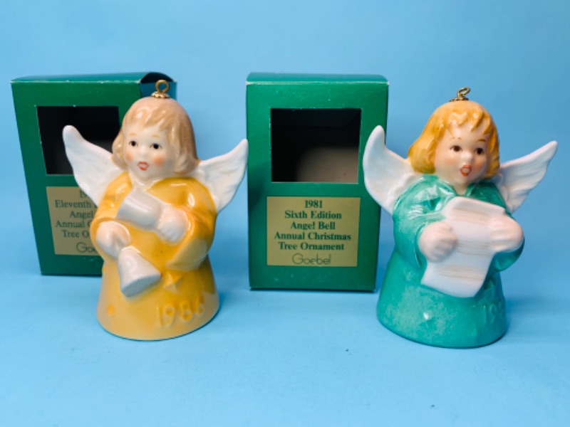 Photo 1 of 279802…2 Goebel angel bell ornaments in boxes W.Germany 