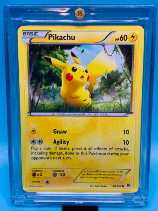 Photo 1 of 279810…Pokémon pikachu 48/152 card in hard plastic case 