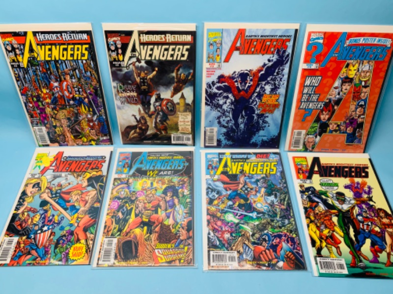 Photo 1 of 279820…8 Avengers comics in plastic sleeves