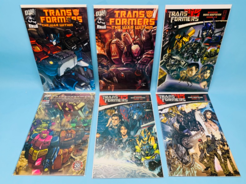 Photo 1 of 279830…6 Transformers comics  in plastic sleeves