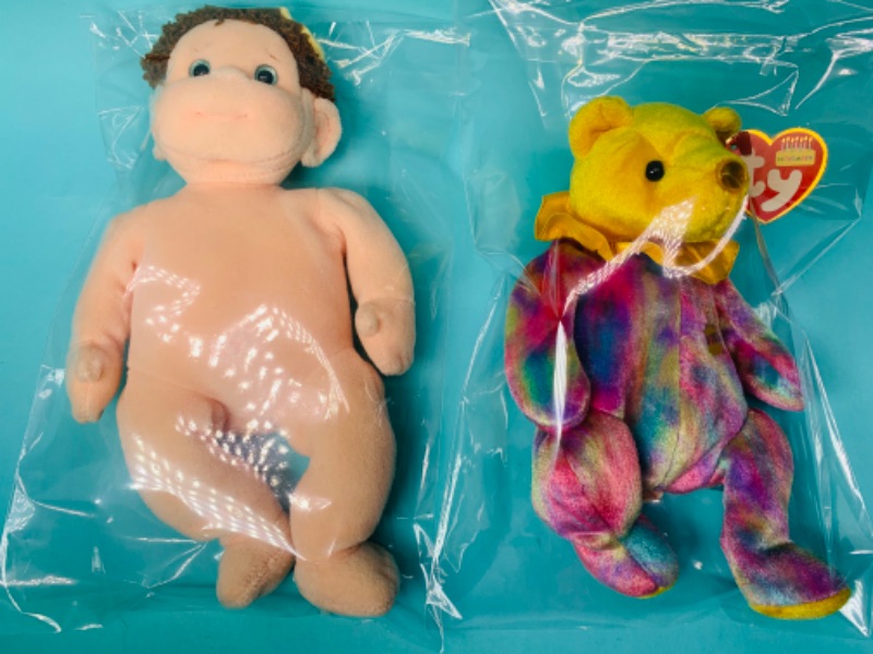 Photo 1 of 279857… 2 TY beanie babies bears in plastic bags 