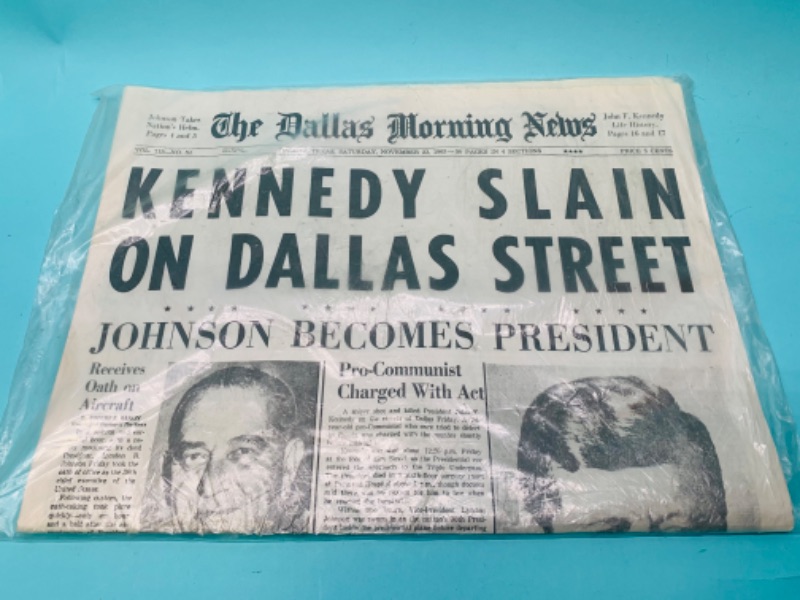 Photo 1 of 279867…sealed reprint of Kennedy newspaper 

