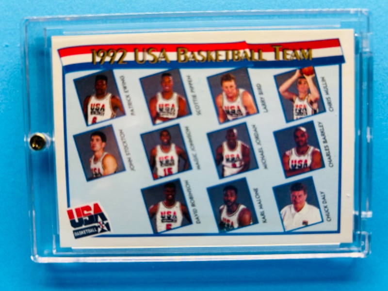 Photo 1 of 279938…1992 USA basketball team card  in hard plastic case -Jordan, Barkley, Bird, more