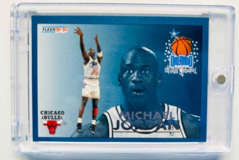 Photo 1 of 279944…Fleer Orlando weekend Michael Jordan card 6  in hard plastic case 