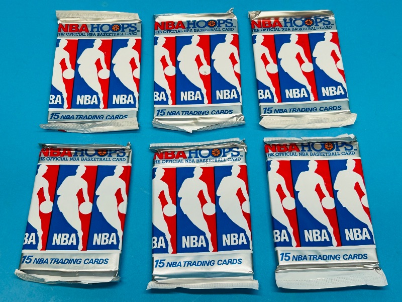 Photo 1 of 279959… final sale no returns/refunds-6 sealed NBA Hoops card packs