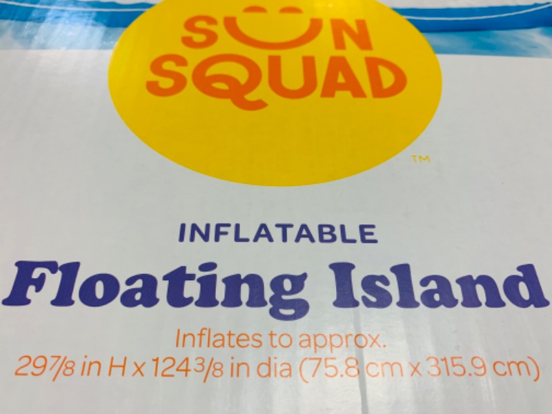 Photo 2 of 281560… xxxlarge sun squad 6 person floating island in original box inflates to 30” high x 125” wide 