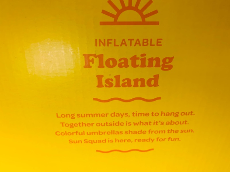Photo 5 of 281561…xxxlarge sun squad 6 person floating island in original box inflates to 30” high x 125” wide 