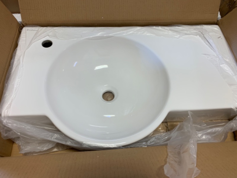 Photo 2 of 281564…Swiss Madison château left side wall mount ceramic bathroom sink in original box 