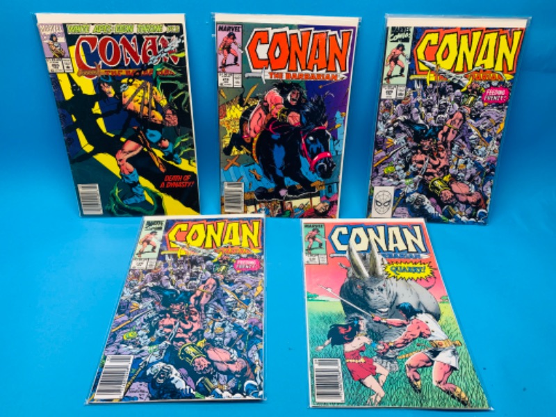 Photo 1 of 281575…5 vintage Conan comics in plastic sleeves 