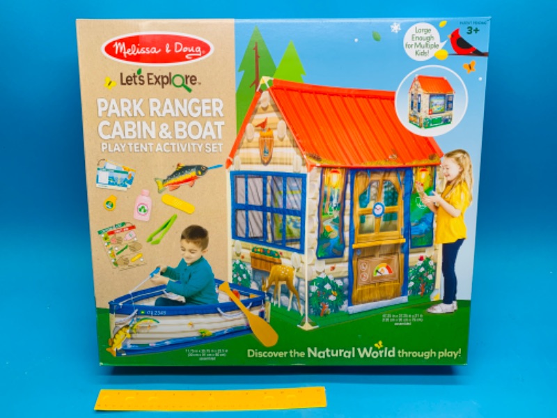 Photo 1 of 281607… giant park ranger cabin and boat play tent activity set in original box 