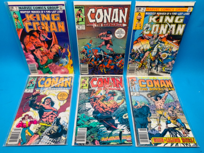 Photo 1 of 281642…6 vintage Conan comics in plastic sleeves 