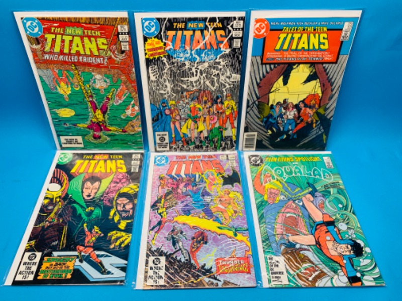 Photo 1 of 281646…6 vintage teen titans comics in plastic sleeves 