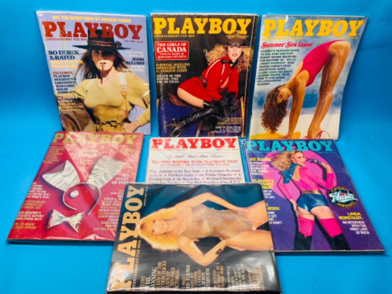 Photo 1 of 281688…adults only vintage playboy magazines in plastic sleeves-shows wear from age 