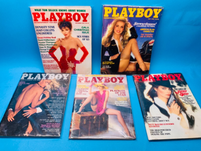 Photo 1 of 281690…adults only- condition issues due to age  vintage playboy magazines in plastic sleeves 