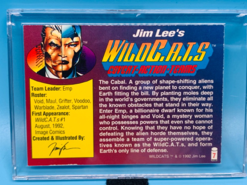 Photo 1 of 281745…Jim Lee’s wildcats card 7 in hard plastic case 
