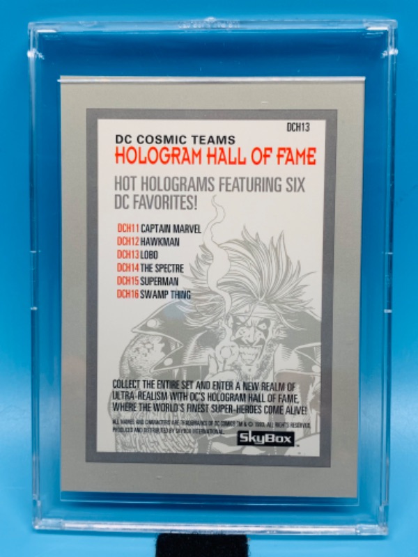Photo 2 of 281746…DC hologram hall of fame Lobo card DCH13 in hard plastic case