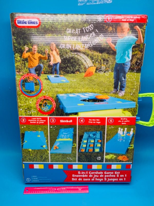 Photo 4 of 281756… xxlarge little tikes 5 in 1 cornhole, lawn darts, skeeball, bowling, tic-tac-toe game set in carrying case 