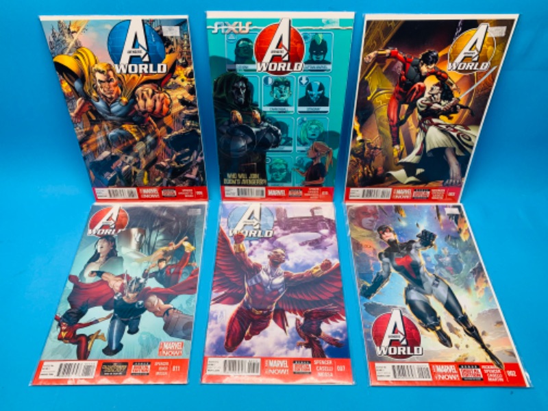 Photo 1 of 281791…6 avengers comics in plastic sleeves 