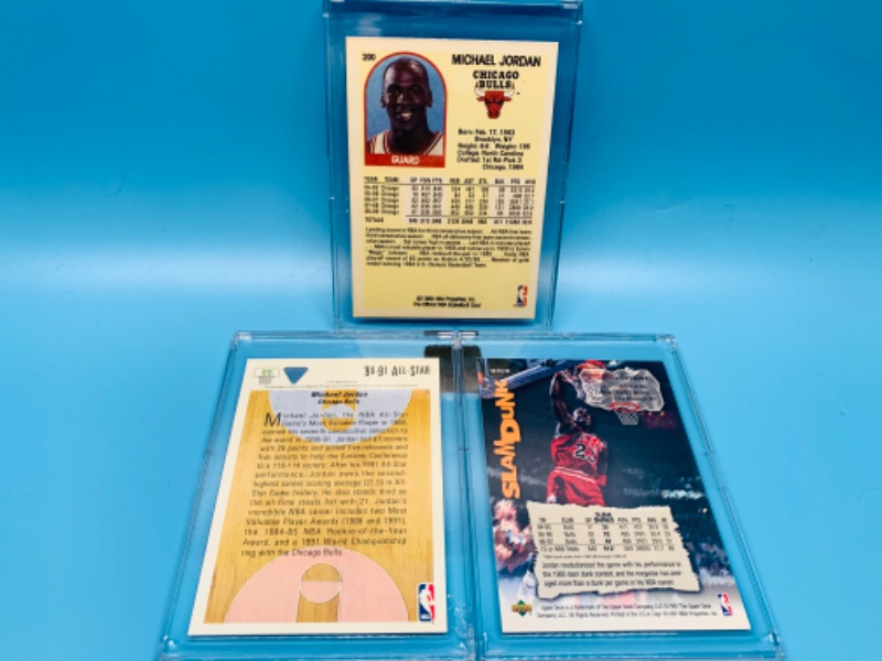 Photo 2 of 281816… 3 Michael Jordan trading cards in hard plastic cases 