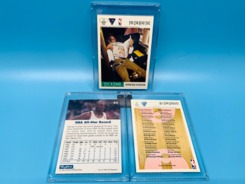 Photo 2 of 281817… 3 Michael Jordan trading cards in hard plastic cases 
